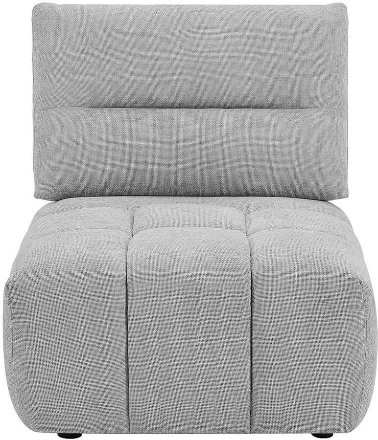 Vente-unique Fauteuil met schuivende rugleuning van lichtgrijze stof met textuur APOLIU L 86 cm x H 93 cm x D 123 cm - Foto 2