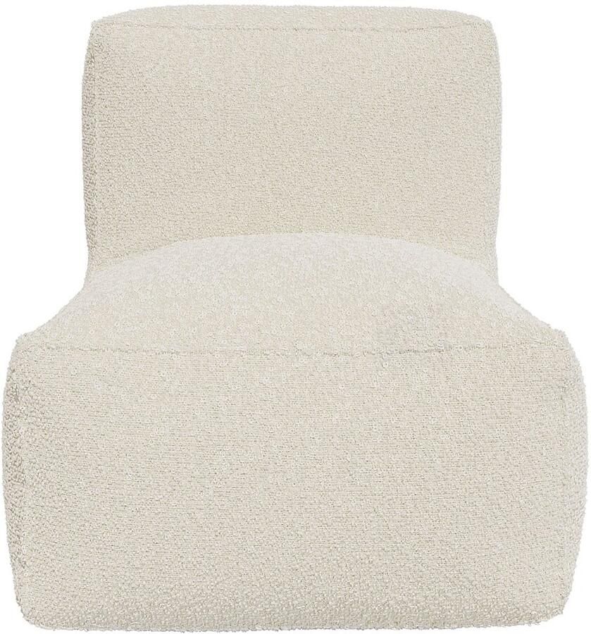 Vente-unique Fauteuil van beige boucléstof NOUMARA L 70 cm x H 80 cm x D 95 cm - Foto 2