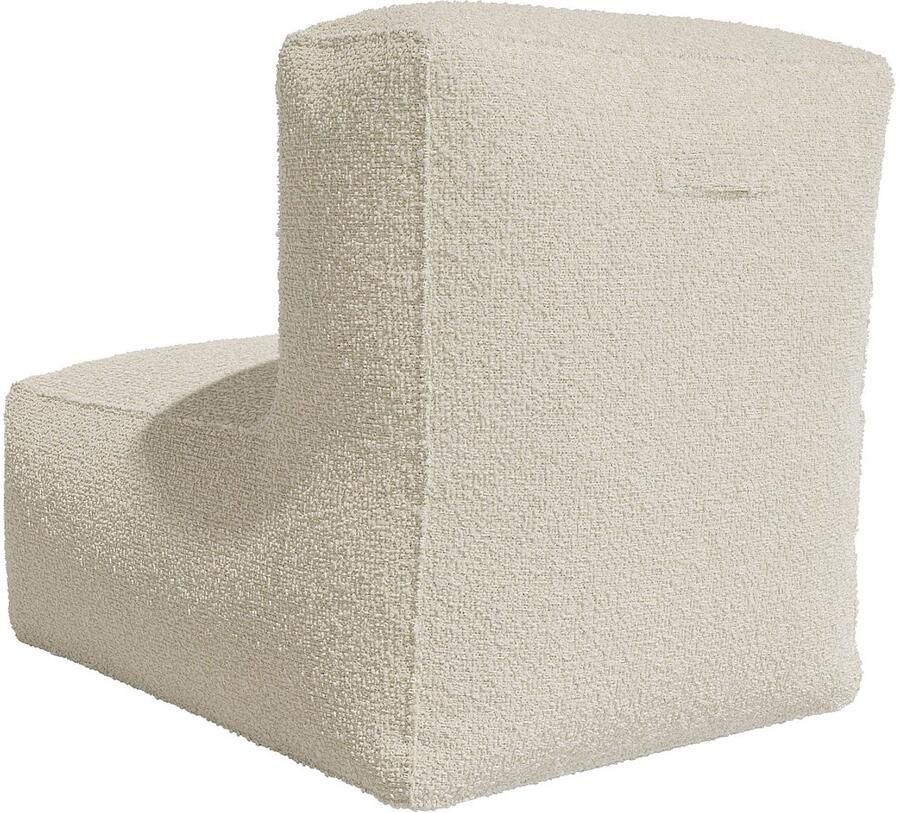 Vente-unique Fauteuil van beige boucléstof NOUMARA L 70 cm x H 80 cm x D 95 cm - Foto 3