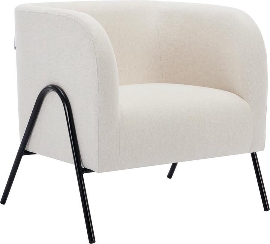 Vente-unique Fauteuil van beige stof BLINODA L 73 cm x H 73.5 cm x D 73 cm - Foto 2