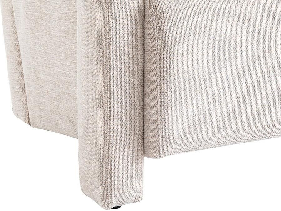 Vente-unique Fauteuil van beige stof met textuur ISPARTA L 65 cm x H 71 cm x D 83 cm - Foto 4