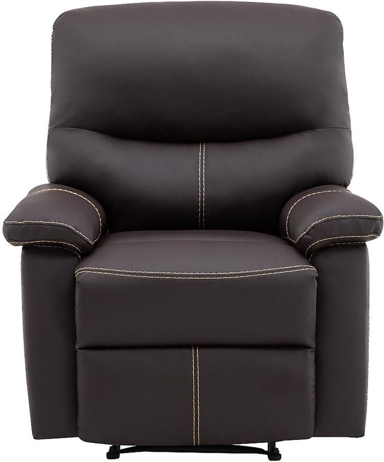 Vente-unique Fauteuil van bruine kunstleer CANBY L 79 cm x H 95 cm x D 90 cm - Foto 2