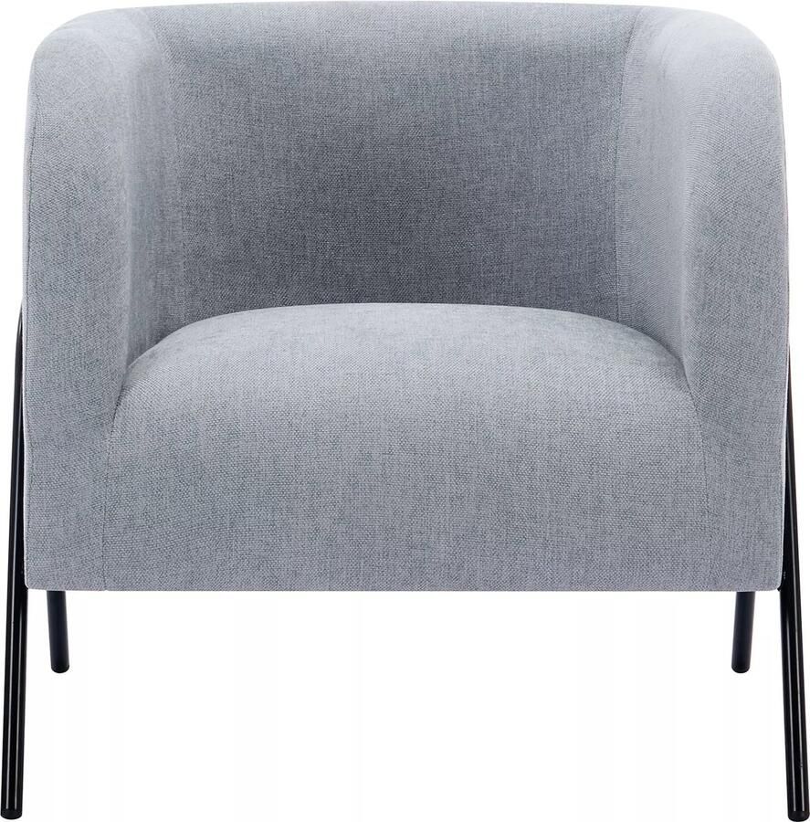 Vente-unique Fauteuil van grijze stof BLINODA L 73 cm x H 73.5 cm x D 73 cm