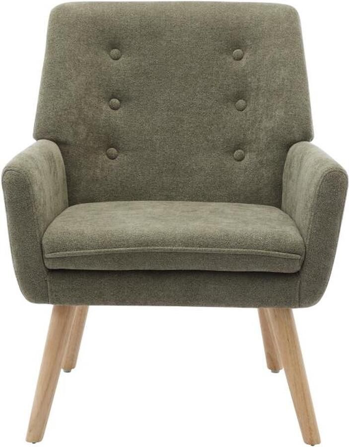 Vente-unique Fauteuil van groene stof SERINO L 65 cm x H 79 cm x D 68 cm