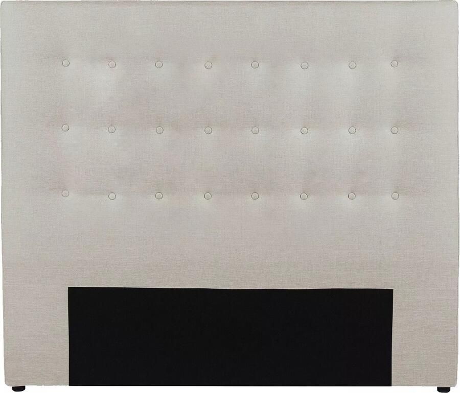 Vente-unique Gecapitonneerd hoofdbord 180 cm Stof Beige FRANCESCO L 184.5 cm x H 125 cm x D 9.5 cm