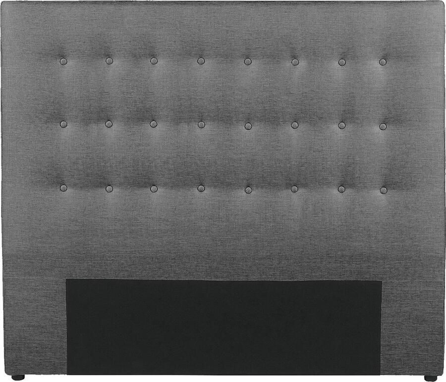 Vente-unique Gecapitonneerd hoofdbord 180 cm Stof Grijs FRANCESCO L 184.5 cm x H 125 cm x D 9.5 cm