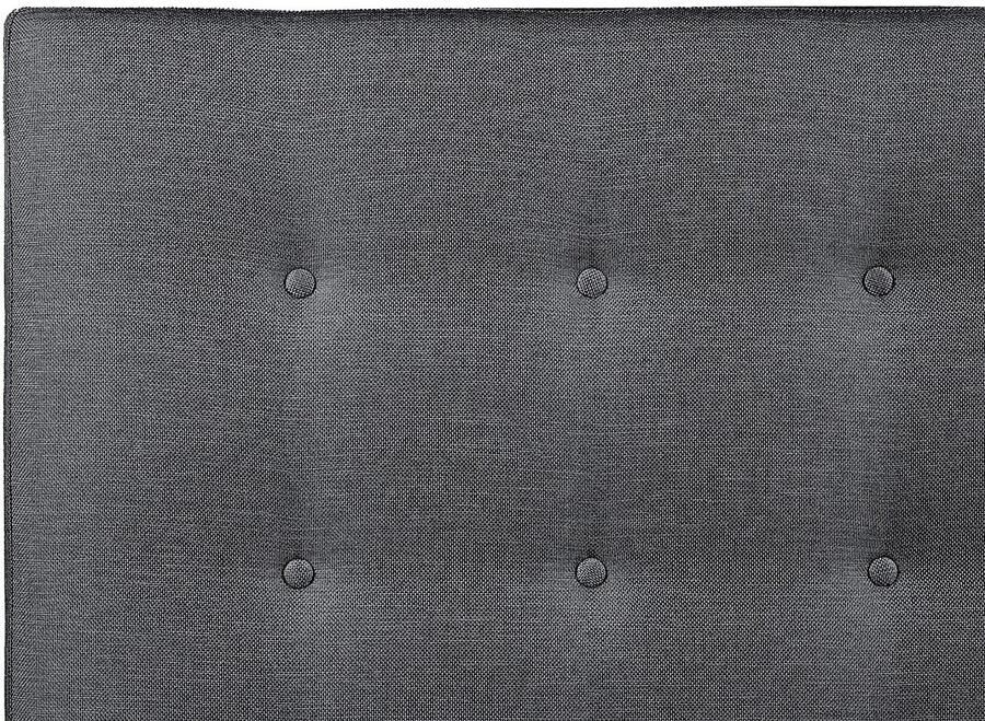 Vente-unique Gecapitonneerd hoofdbord 180 cm Stof Grijs FRANCESCO L 184.5 cm x H 125 cm x D 9.5 cm - Foto 5