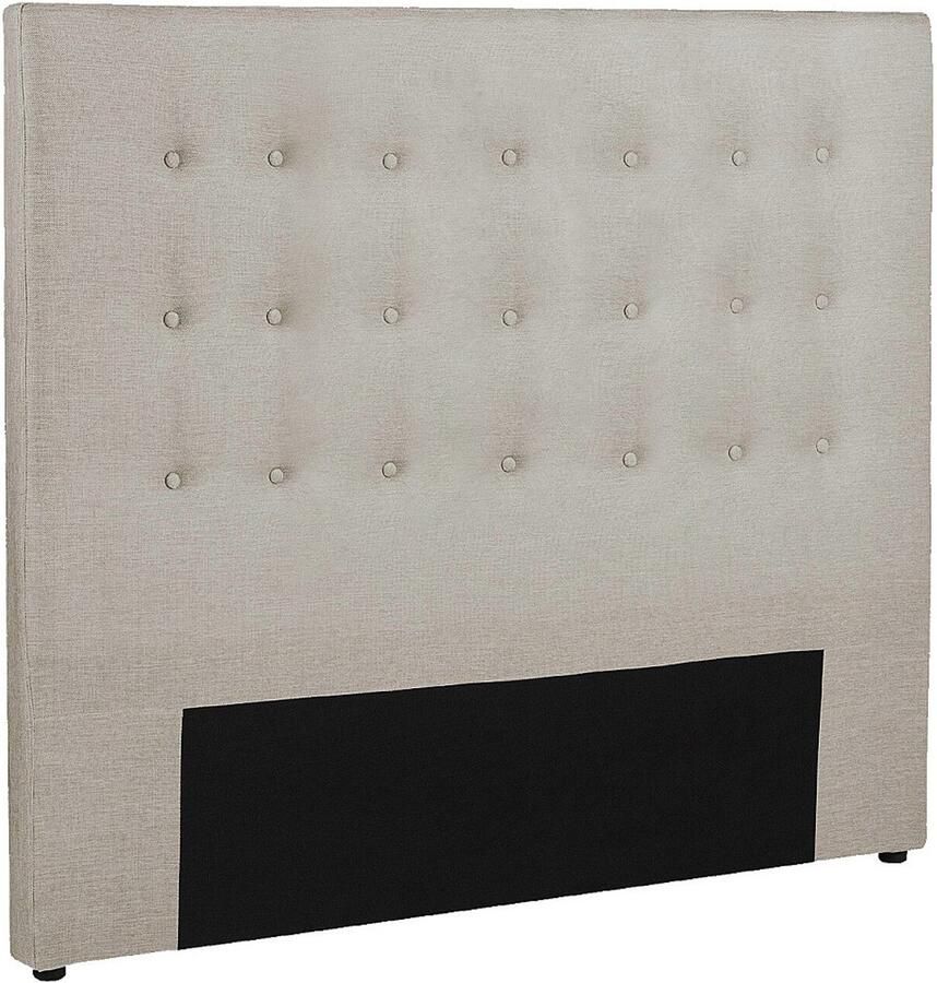 Vente-unique Gewatteerd hoofdbord FRANCESCO 160 cm Stof Beige L 164.5 cm x H 125 cm x D 9.5 cm - Foto 2