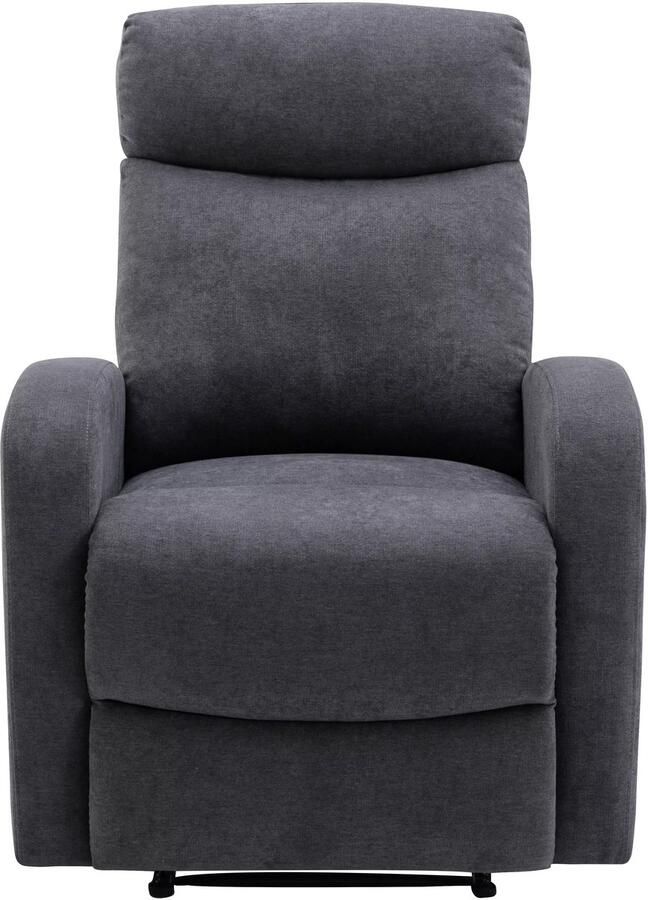 Vente-unique Grijze stoffen fauteuil EVELYN L 75 cm x H 100 cm x D 95 cm