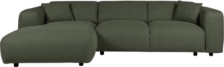 Vente-unique Grote hoekbank met hoek links van groene gechineerde stof POGNI van Maison Céphy L 280 cm x H 73 cm x D 165 cm - Foto 3