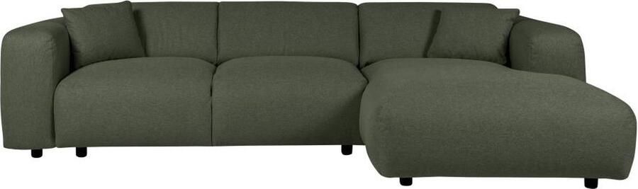 Vente-unique Grote hoekbank met hoek rechts van groene gechineerde stof POGNI van Maison Céphy L 280 cm x H 73 cm x D 165 cm - Foto 2