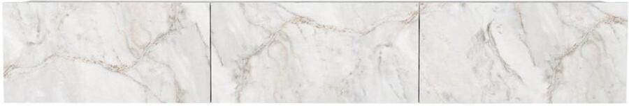 Vente-unique Hangend tv-meubel met 3 deuren Wit marmereffect VIKILA L 180 cm x H 29.5 cm x D 29.5 cm - Foto 2