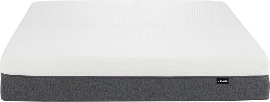 Vente-unique Matras 160 x 200 cm pocketveren en deklaag van schuim met vormgeheugen schuim met 7 zones en afneembare hoes 25 cm dik KEPUR van YSMÉE L 200 cm x H 25 cm x D 160 cm