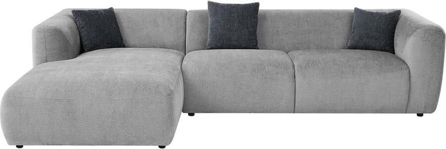 Vente-unique Hoekbank met hoek links van grijze stof TANCAVO L 307 cm x H 72 cm x D 178 cm - Foto 2