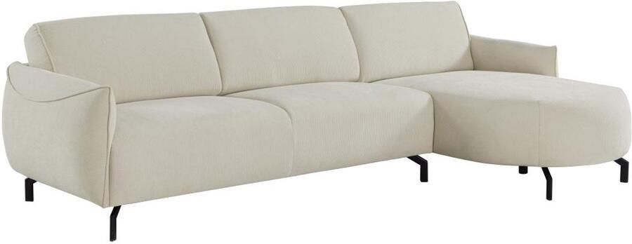 Vente-unique Hoekbank met hoek rechts van beige stof FERIONA - Foto 2