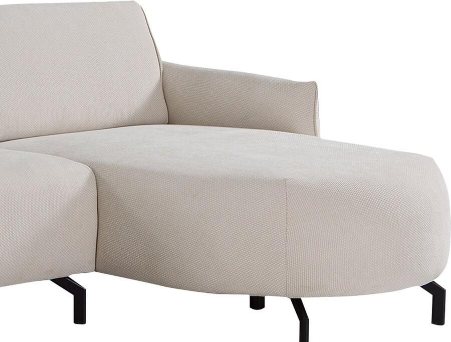 Vente-unique Hoekbank met hoek rechts van beige stof FERIONA - Foto 2