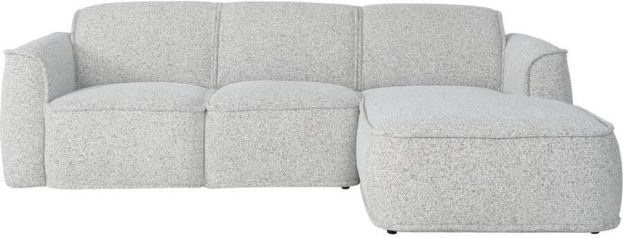 Vente-unique Hoekbank met hoek rechts van grijze gechineerde stof DIOMARO - Foto 2