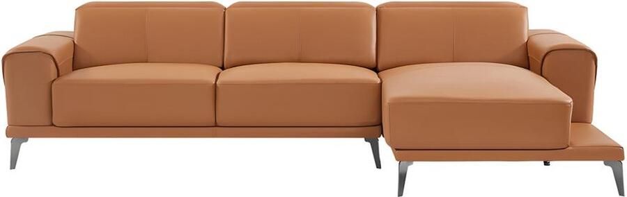 Vente-unique Hoekbank van buffelleer Hoek rechts ANDOR L 279 cm x H 95 cm x D 170 cm - Foto 3