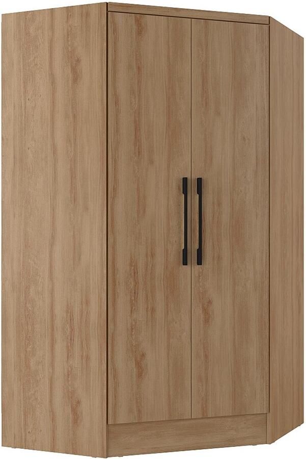 Vente-unique Hoekkast met 2 deuren L101 cm houtlook AURALI L 101.5 cm x H 182 cm x D 101.5 cm - Foto 2
