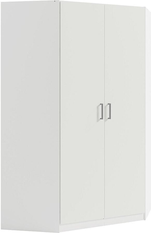 Vente-unique Hoekkast met 2 deuren L117 cm Wit BELOMY L 117.5 cm x H 197.5 cm x D 117.5 cm