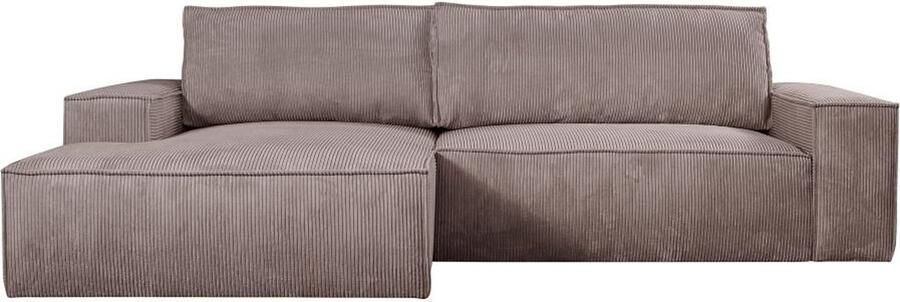 Vente-unique Hoekslaapbank AMELIA van PASCAL MORABITO Ribfluweel Lichtpaars Hoek links L 267 cm x H 85 cm x D 167 cm - Foto 6