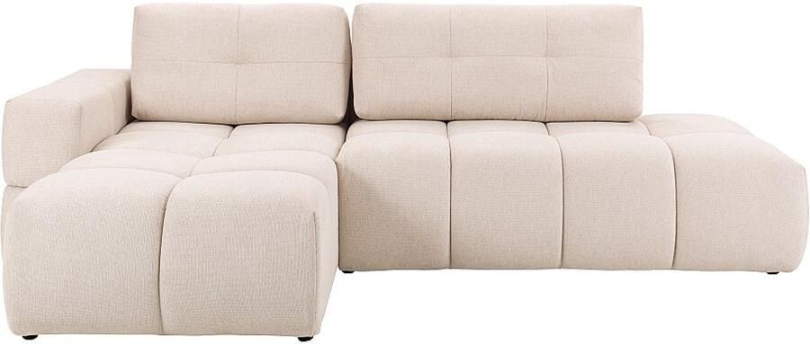 Hoekslaapbank met hoek links van beige stof TRIMALDI L 273 cm x H 93 cm x D 182 cm - Foto 2