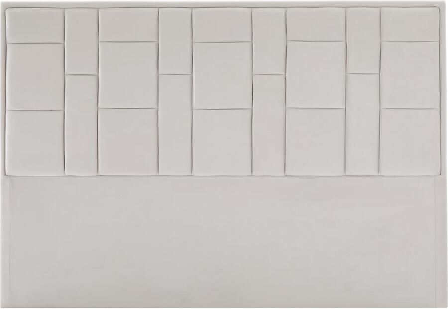 Vente-unique Hoofdbord 160 cm Fluweel Beige HERMINE L 160 cm x H 110 cm x D 8 cm