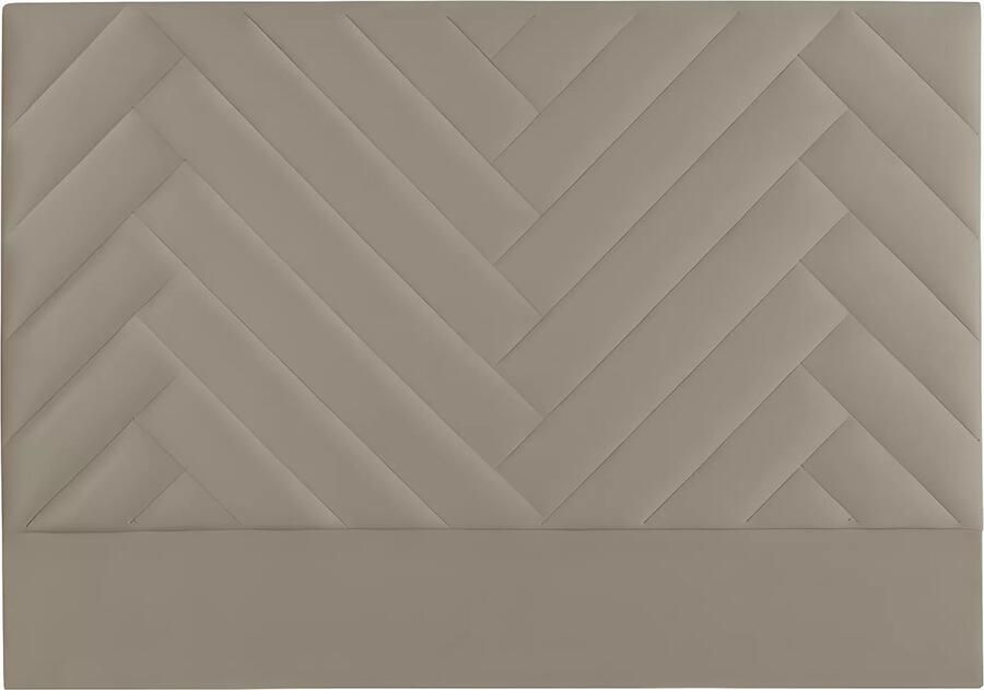 Vente-unique Hoofdbord 160 cm Fluweel Beige SUKIALI L 173 cm x H 120 cm x D 10 cm