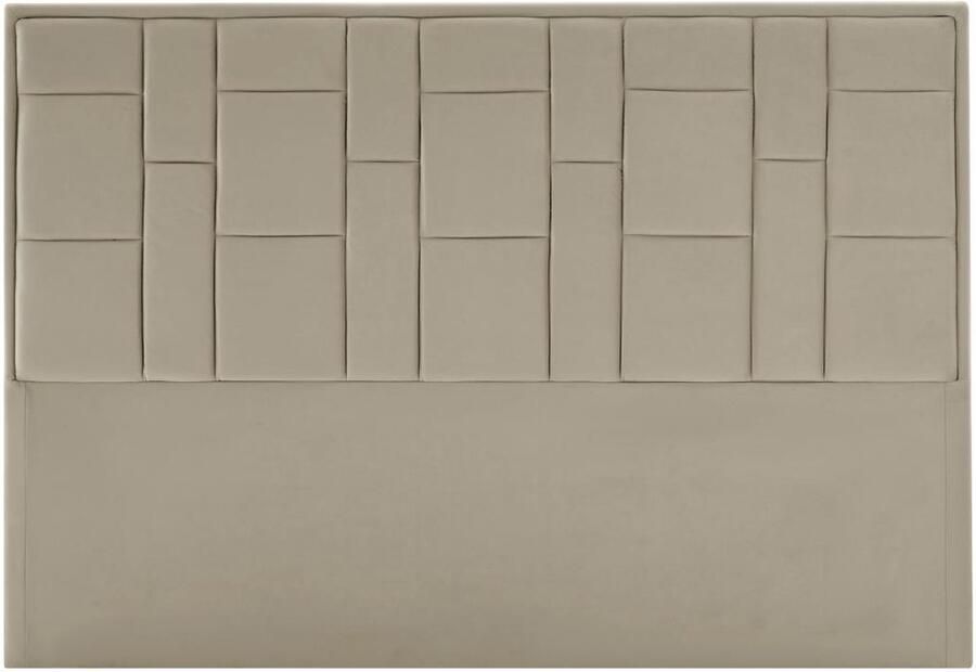 Vente-unique Hoofdbord 160 cm Fluweel Taupe HERMINE L 160 cm x H 110 cm x D 8 cm
