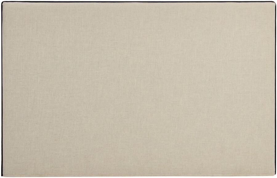 Vente-unique Hoofdbord met afneembare hoes 170 cm Katoen en linnen Beige en zwart CHESMA L 169 cm x H 110 cm x D 8 cm