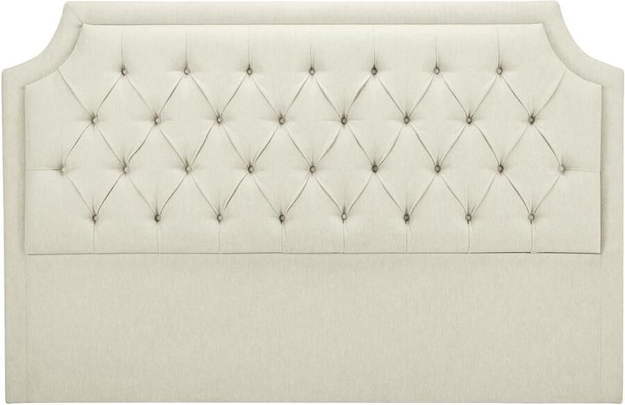 Vente-unique Hoofdbord met capitonnage 200 cm Stof Beige JOHENE L 200 cm x H 110 cm x D 8 cm