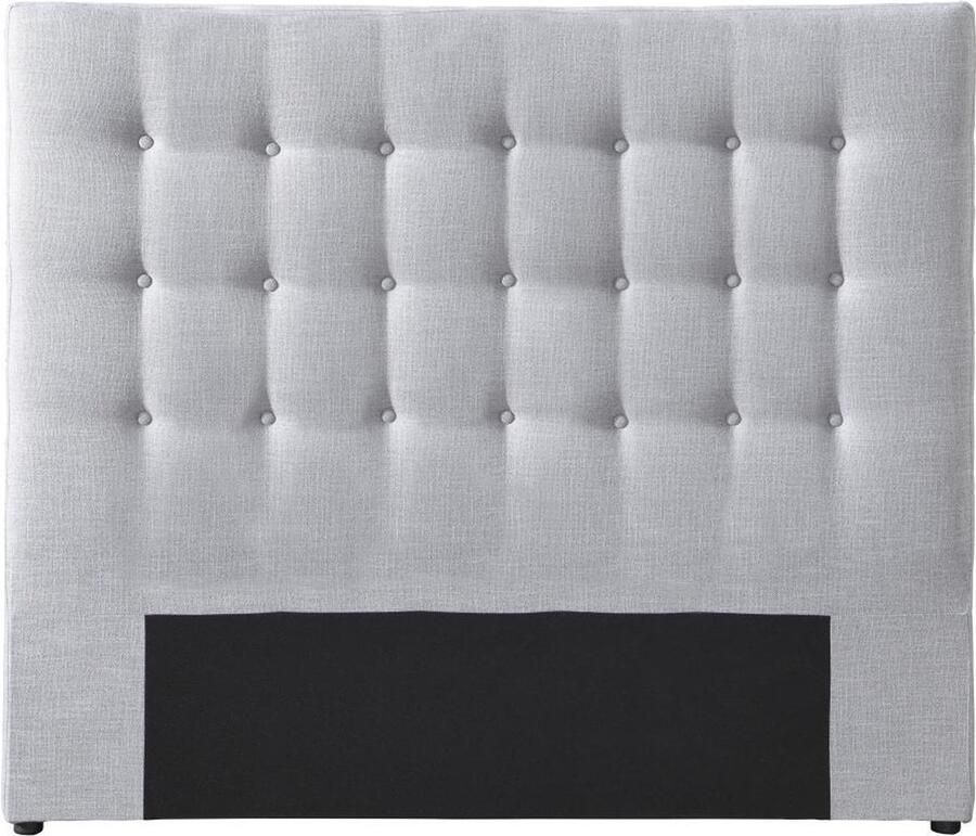 Vente-unique Hoofdbord met capitonnage 160 cm Stof Lichtgrijs FRANCESCO L 164.5 cm x H 125 cm x D 9.5 cm