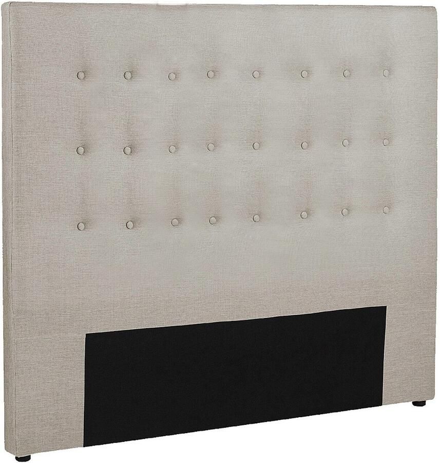 Vente-unique Gecapitonneerd hoofdbord 180 cm Stof Beige FRANCESCO L 184.5 cm x H 125 cm x D 9.5 cm - Foto 2