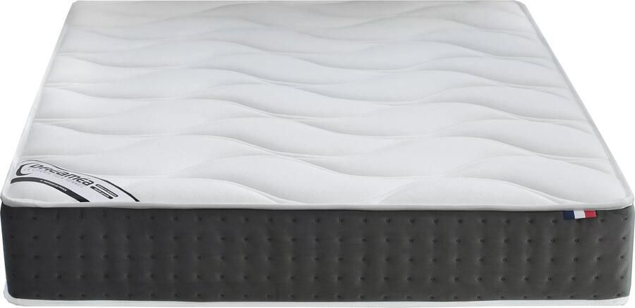 Vente-unique Hybride matras 140 x 190 cm met pocketveren met 7 zones met vormgeheugen dikte 25 cm TIAMAT van DREAMEA L 190 cm x H 25 cm x D 140 cm