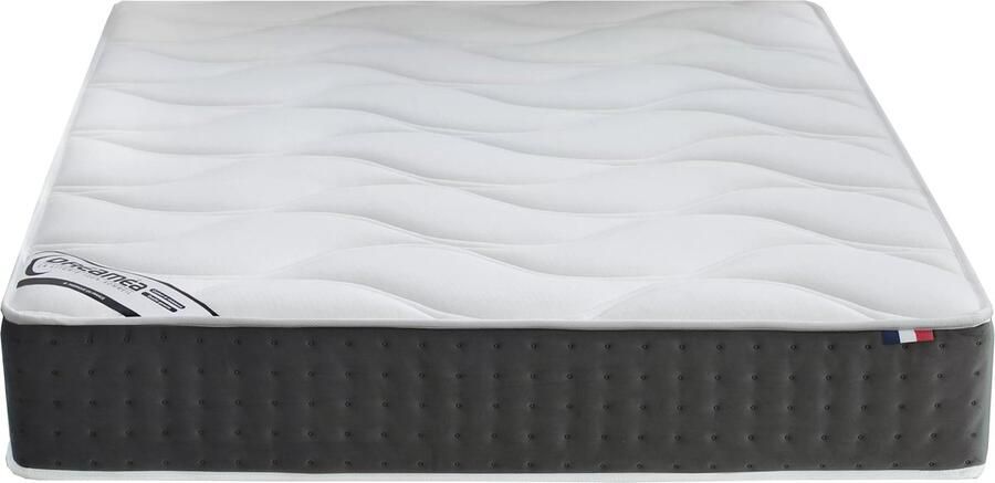 Vente-unique Hybride matras 160 x 200 cm met pocketveren met 7 zones met vormgeheugen dikte 25 cm TIAMAT van DREAMEA L 200 cm x H 25 cm x D 160 cm