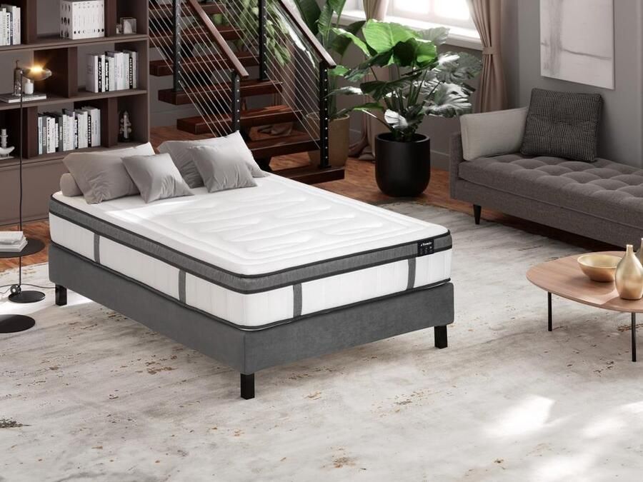 Vente-unique Matras 140x 190cm met 7-zones pocketveren en vormgeheugen dikte 30 cm- OLIANE van DREAMEA L 190 cm x H 30 cm x D 140 cm