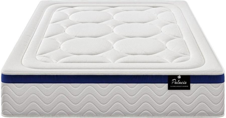 Vente-unique Hybride matras 180x200cm met pocketveren en vormgeheugen dikte 30cm Blauw MARQUIS van PALACIO L 200 cm x H 30 cm x D 180 cm - Foto 3