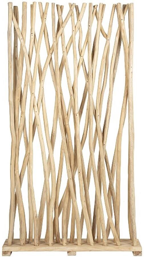 Vente-unique Kamerscherm van teakhout B100 x D25 x H180 cm Naturel GAYANA L 100 cm x H 180 cm x D 25 cm - Foto 2