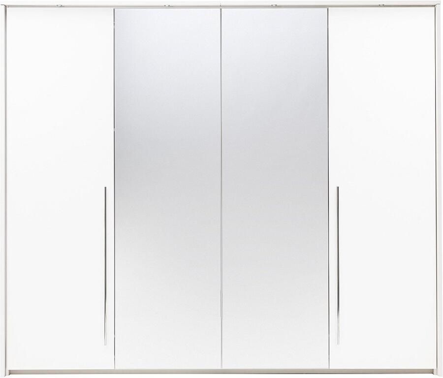 Vente-unique Kast met 2 deuren met spiegel en LEDs L. 255 cm Wit INGINA L 255 cm x H 219 cm x D 65 cm - Foto 4