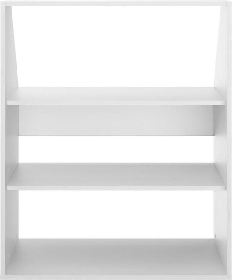 Vente-unique Kast voor onder een schuin dak met 2 planken Wit ADEZIO L 91.3 cm x H 110 cm x D 50 cm