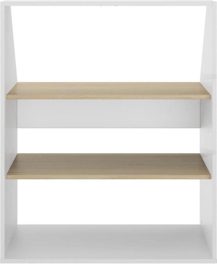 Vente-unique Kast voor onder een schuin dak Wit en naturel ADEZIO L 91.3 cm x H 110 cm x D 50 cm