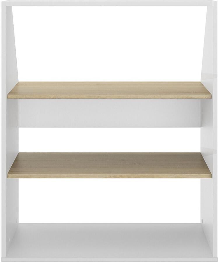 Vente-unique Kast voor onder een schuin dak Wit en naturel ADEZIO L 91.3 cm x H 110 cm x D 50 cm - Foto 2