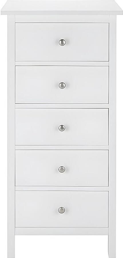 Vente-unique Ladekast ALBANE 5 laden Wit grenen L 50 cm x H 104.8 cm x D 41.5 cm - Foto 3