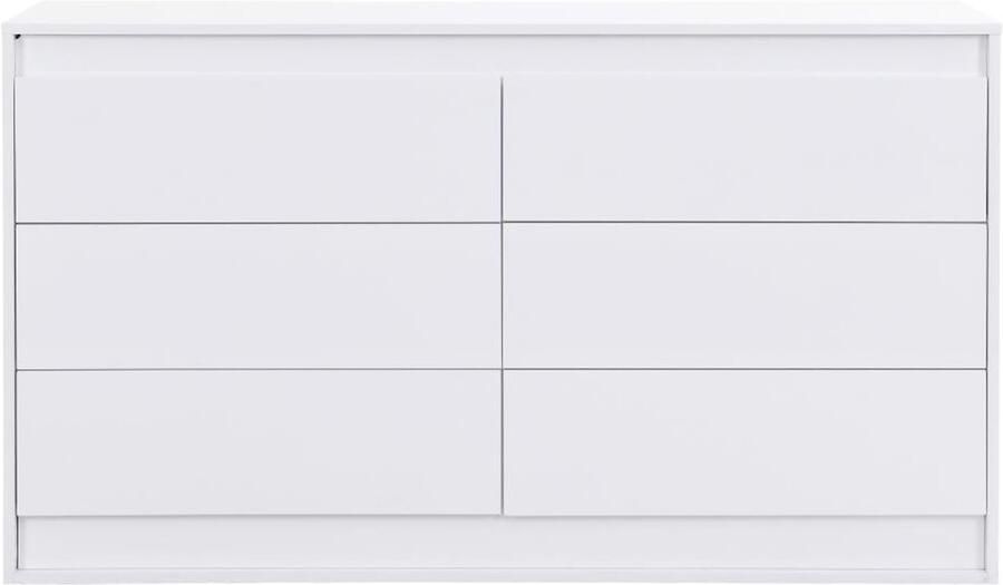 Vente-unique Ladekast met 6 lades Met ledverlichting Mdf Wit RUKALO L 140 cm x H 80 cm x D 40 cm - Foto 2