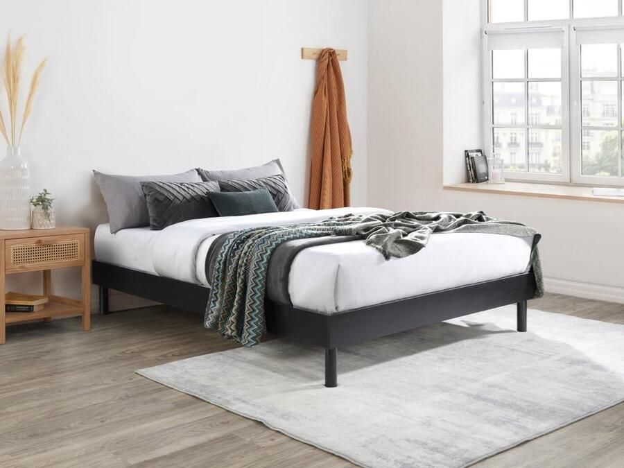 Vente-unique Lattenbodem 180 x 200 cm Zwart MUCHIGAN van YSMÉE L 204 cm x H 33 cm x D 184 cm - Foto 2