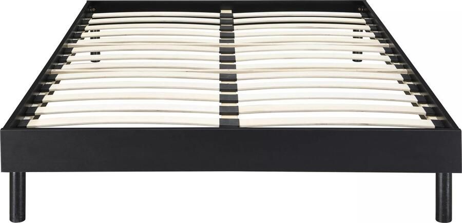 Vente-unique Lattenbodem 160 x 200 cm Zwart MUCHIGAN van YSMÉE L 204 cm x H 33 cm x D 164 cm