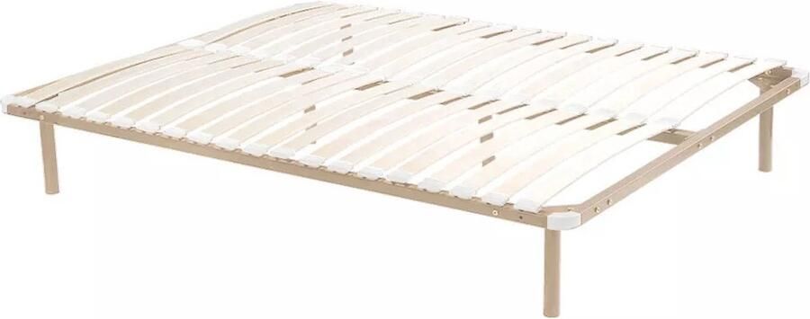 Vente-unique Lattenbodem 180 x 200 cm 2x19 latten Met poten Beige KALISTA van YSMÉE L 198 cm x H 25 cm x D 178 cm