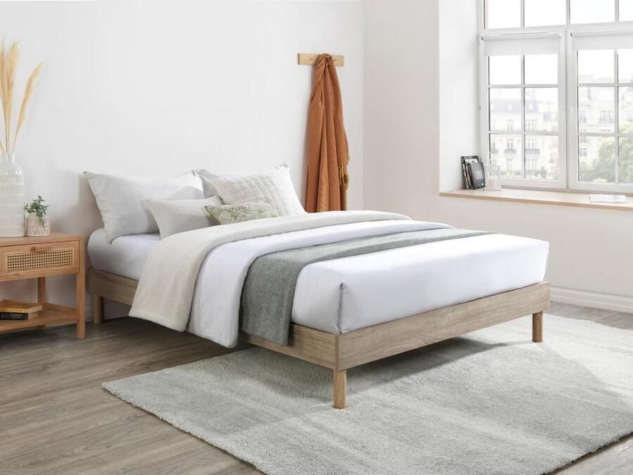 Vente-unique Lattenbodem 180 x 200 cm Lichte houtkleur MUCHIGAN van YSMÉE L 204 cm x H 33 cm x D 184 cm - Foto 2