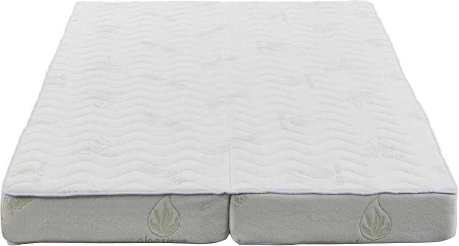 Vente-unique Matras 130x 190cm voor clic-clacbed aloë vera dikte 16cm ALOHA van NATUREA L 190 cm x H 16 cm x D 130 cm
