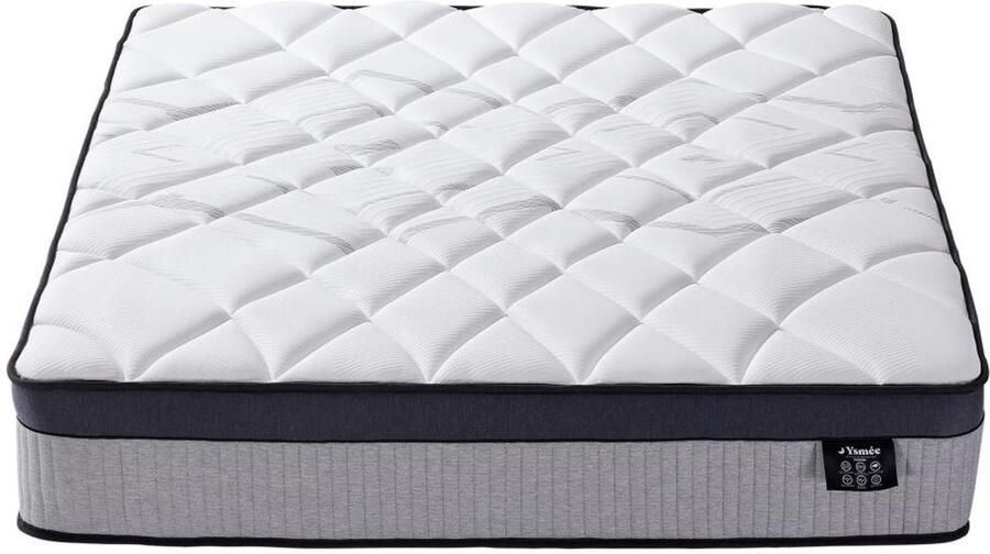 Vente-unique Matras 140 x 200 cm met pocketveren met 5 zones en schuim met vormgeheugen dikte 30 cm PATNOS van YSMÉE L 200 cm x H 30 cm x D 140 cm